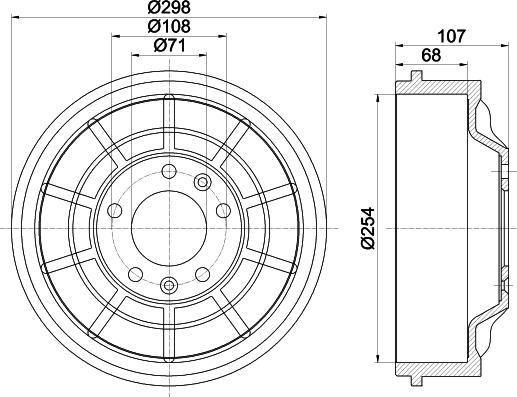 HELLA PAGID 8DT 355 301-021 - Гальмівний барабан avtolavka.club