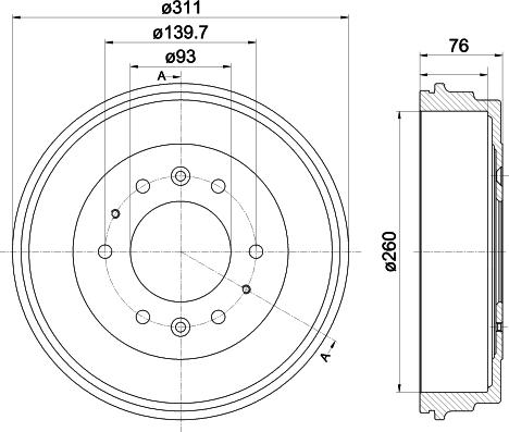 HELLA PAGID 8DT 355 301-841 - Гальмівний барабан avtolavka.club