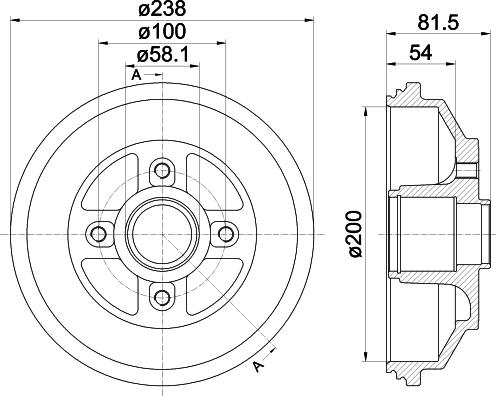 HELLA PAGID 8DT 355 302-931 - Гальмівний барабан avtolavka.club