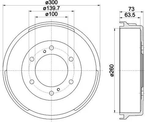 HELLA PAGID 8DT 355 302-361 - Гальмівний барабан avtolavka.club