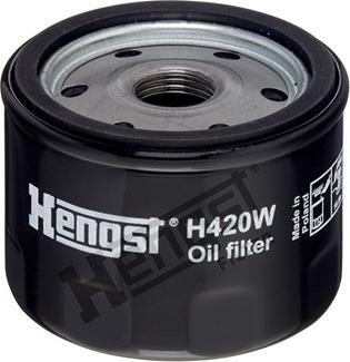 Hengst Filter H420W - Масляний фільтр avtolavka.club
