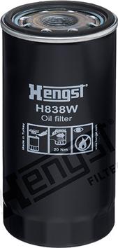 Hengst Filter H838W - Масляний фільтр avtolavka.club