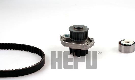 Hepu PK12012 - Водяний насос + комплект зубчатого ременя avtolavka.club