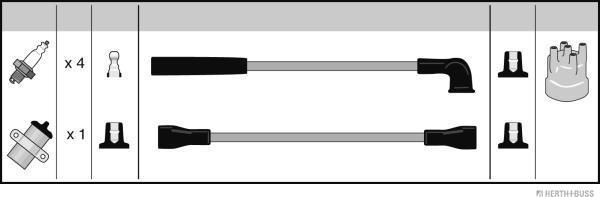 Herth+Buss Jakoparts J5390002 - Комплект проводів запалювання avtolavka.club