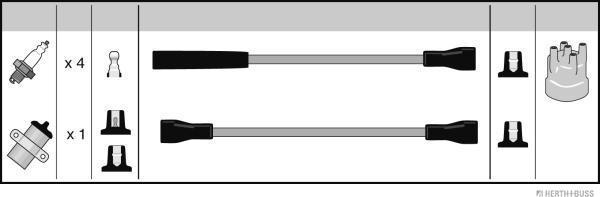 Herth+Buss Jakoparts J5390007 - Комплект проводів запалювання avtolavka.club