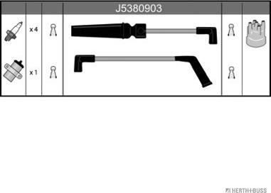 Herth+Buss Jakoparts J5380903 - Комплект проводів запалювання avtolavka.club