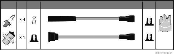 Herth+Buss Jakoparts J5388004 - Комплект проводів запалювання avtolavka.club