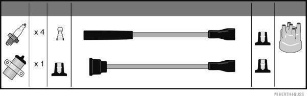 Herth+Buss Jakoparts J5388001 - Комплект проводів запалювання avtolavka.club