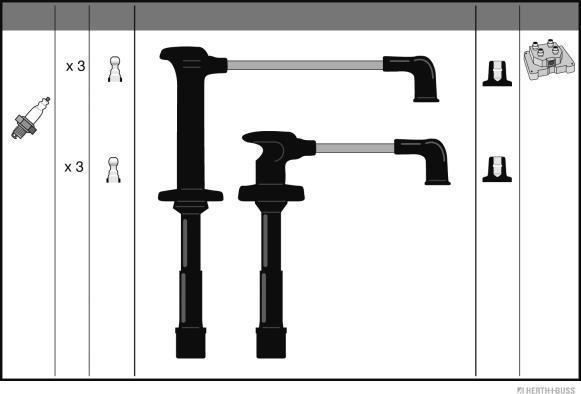 Herth+Buss Jakoparts J5383011 - Комплект проводів запалювання avtolavka.club