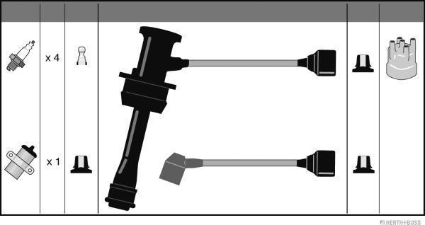 Herth+Buss Jakoparts J5382000 - Комплект проводів запалювання avtolavka.club