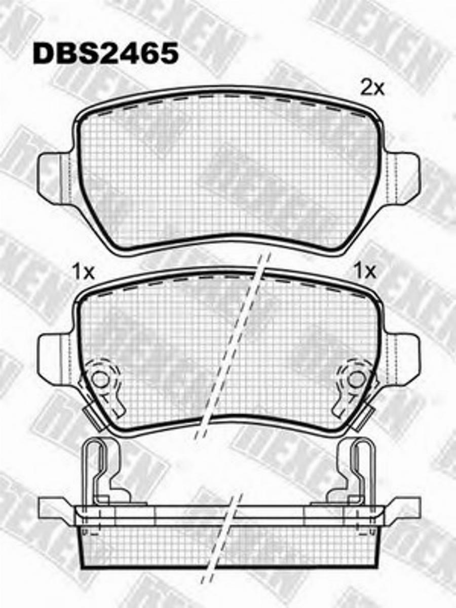 Hexen DBS2465 - Гальмівні колодки, дискові гальма avtolavka.club