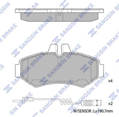 Hi-Q SP1278 - Гальмівні колодки, дискові гальма avtolavka.club