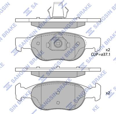 Hi-Q SP1739 - Гальмівні колодки, дискові гальма avtolavka.club