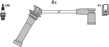 Hitachi 134955 - Комплект проводів запалювання avtolavka.club