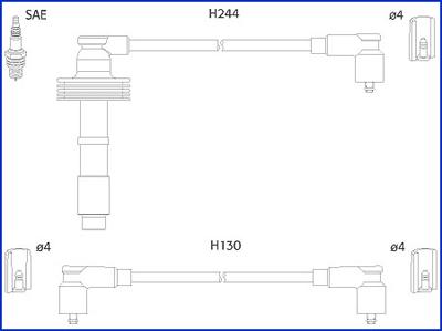 Hitachi 134549 - Комплект проводів запалювання avtolavka.club