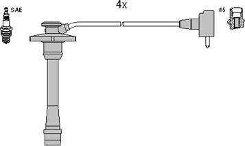 Hitachi 134132 - Комплект проводів запалювання avtolavka.club