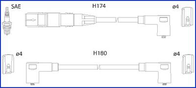 Hitachi 134808 - Комплект проводів запалювання avtolavka.club