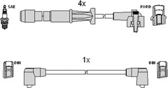 Hitachi 134339 - Комплект проводів запалювання avtolavka.club