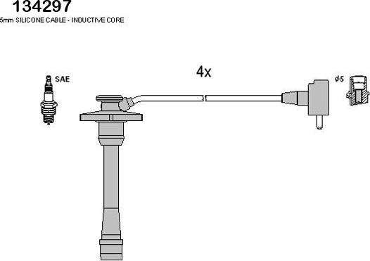 Hitachi 134297 - Комплект проводів запалювання avtolavka.club
