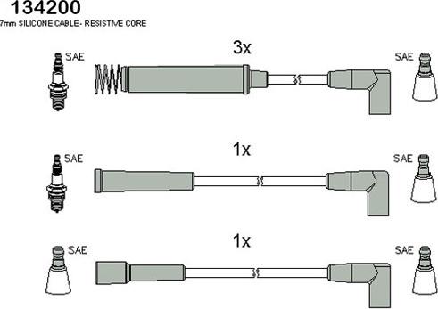 Hitachi 134200 - Комплект проводів запалювання avtolavka.club