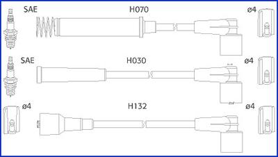 HITACHI 134226 - Комплект проводів запалювання avtolavka.club