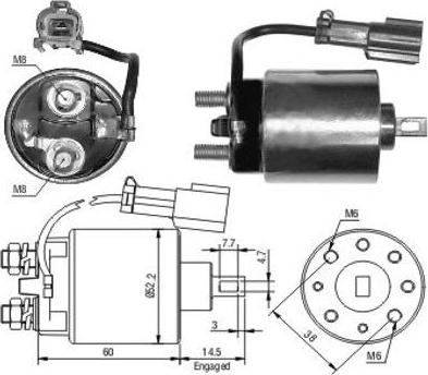 Hoffer 46090 - Тягове реле, стартер avtolavka.club