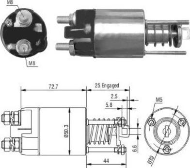 Hoffer 46045 - Тягове реле, стартер avtolavka.club