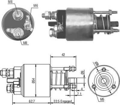 Hoffer 46051 - Тягове реле, стартер avtolavka.club