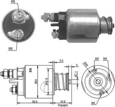 Hoffer 46020 - Тягове реле, стартер avtolavka.club