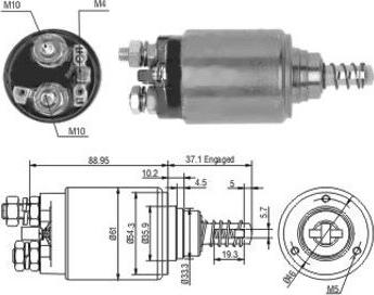 Hoffer 46191 - Тягове реле, стартер avtolavka.club