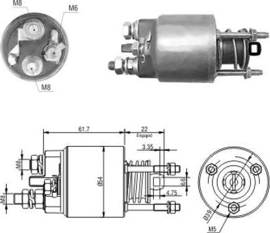 Hoffer 46152 - Тягове реле, стартер avtolavka.club