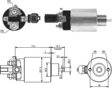 Hoffer 46161 - Тягове реле, стартер avtolavka.club