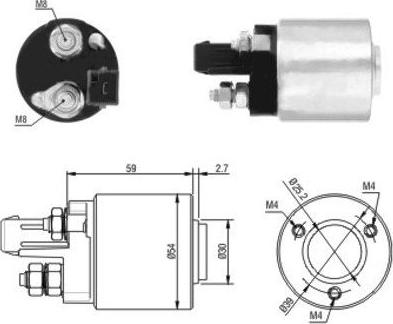 Hoffer 46105 - Тягове реле, стартер avtolavka.club