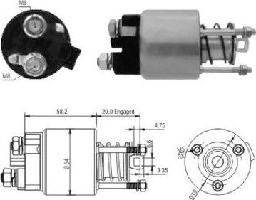 Hoffer 46101 - Тягове реле, стартер avtolavka.club