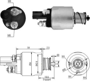 Hoffer 46126 - Тягове реле, стартер avtolavka.club