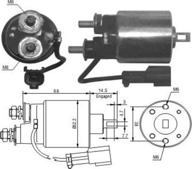 Hoffer 46175 - Тягове реле, стартер avtolavka.club