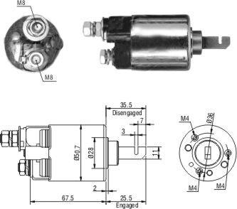 Hoffer 46316 - Тягове реле, стартер avtolavka.club