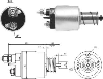 Hoffer 46311 - Тягове реле, стартер avtolavka.club