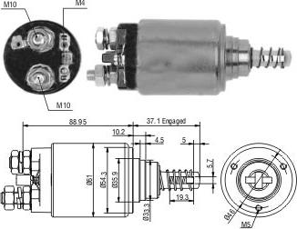 Hoffer 46268 - Тягове реле, стартер avtolavka.club