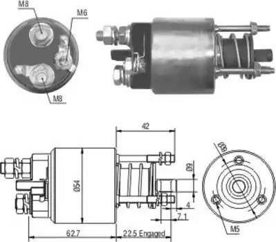 Hoffer 6646051 - Тягове реле, стартер avtolavka.club