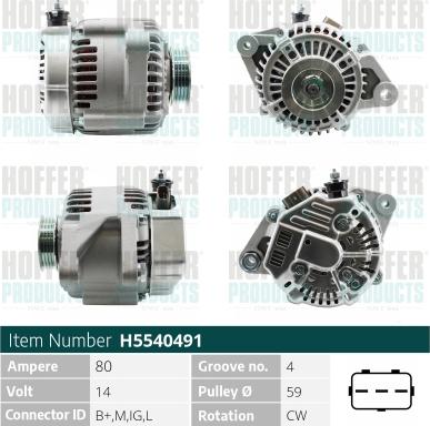 Hoffer H5540491 - Генератор avtolavka.club