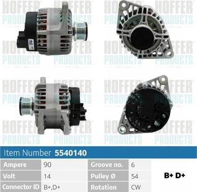 Hoffer H5540140 - Генератор avtolavka.club