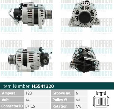 Hoffer H5541320G - Генератор avtolavka.club