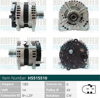 Hoffer H5515510 - Генератор avtolavka.club