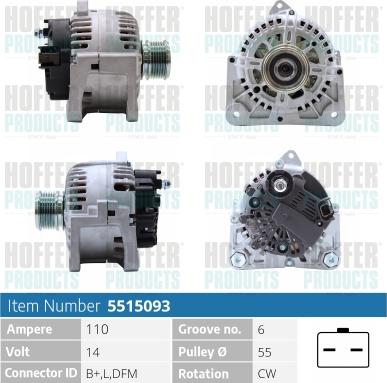 Hoffer H5515093 - Генератор avtolavka.club