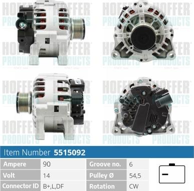 Hoffer H5515092 - Генератор avtolavka.club