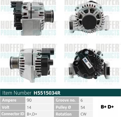 Hoffer H5515034R - Генератор avtolavka.club