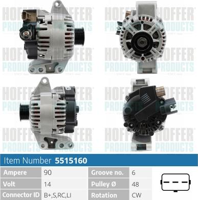 Hoffer H5515160 - Генератор avtolavka.club