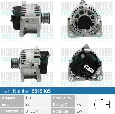 Hoffer H5515105 - Генератор avtolavka.club