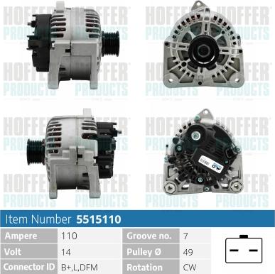 Hoffer H5515110 - Генератор avtolavka.club